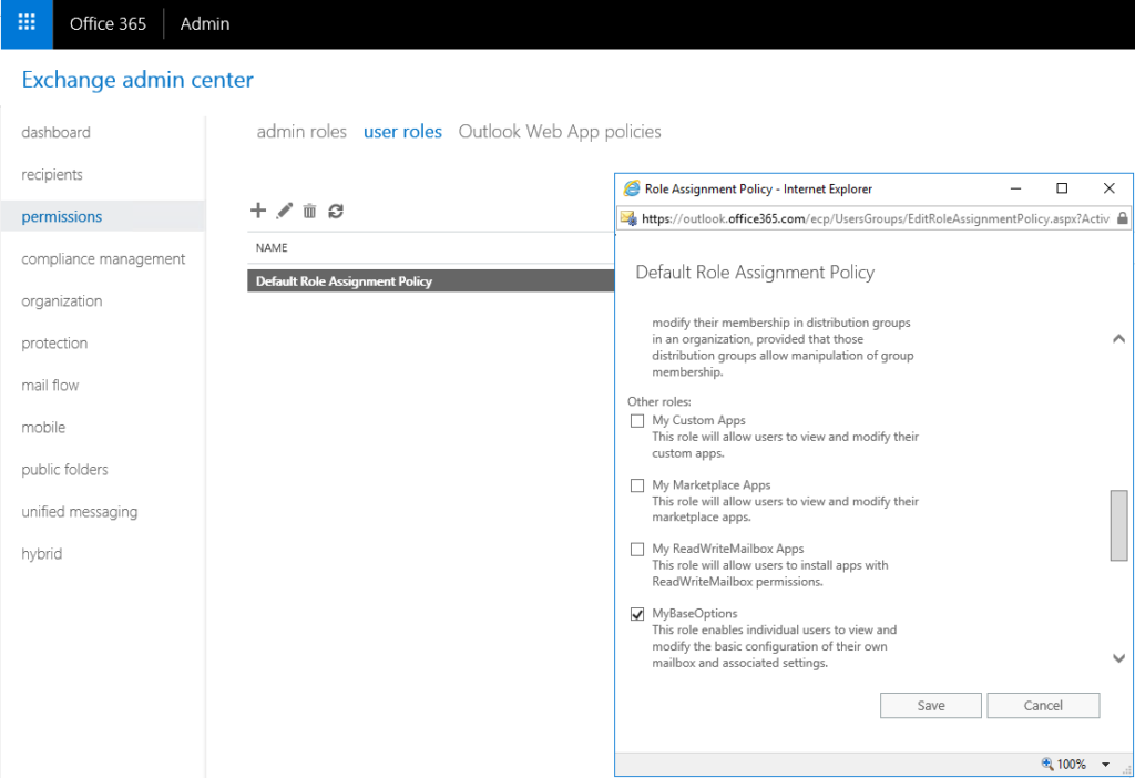 Role Assignment Policy