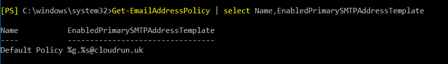 Emailaddresspolicy
