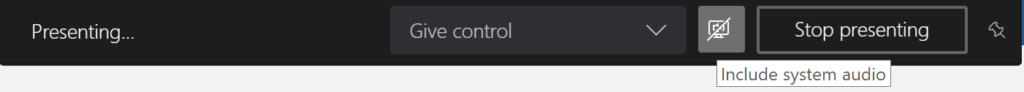 Teams Sharing System Audio