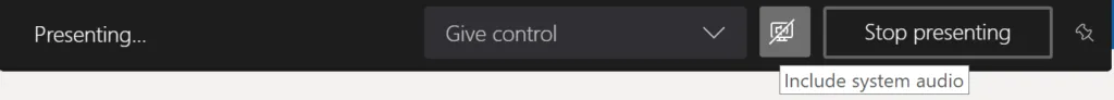 Teams Sharing System Audio