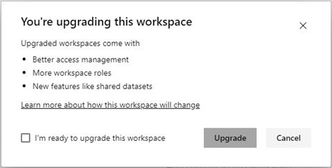Upgrade Workspace