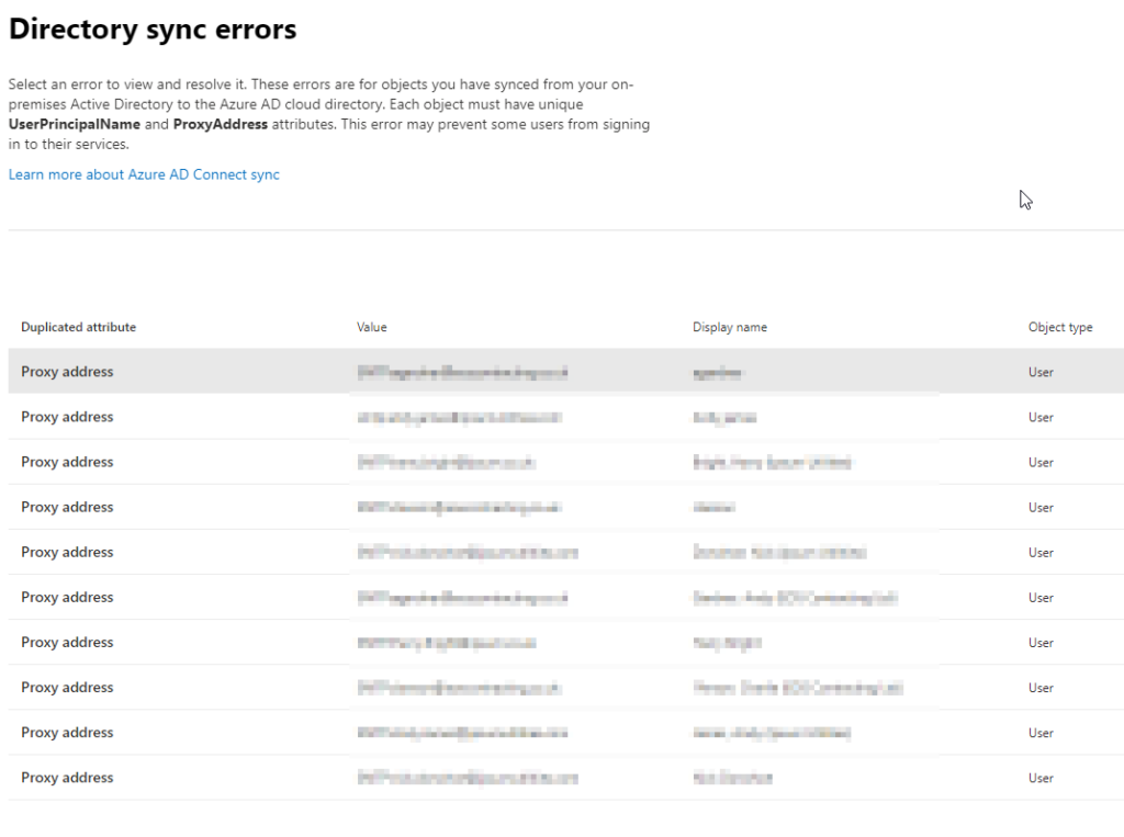 Sync Error