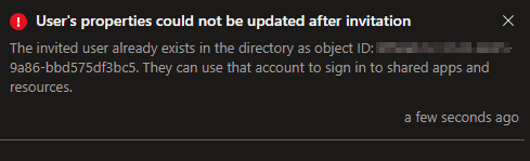 Manual Invite Error
