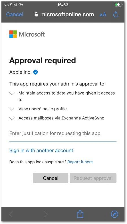 User Approval Prompt