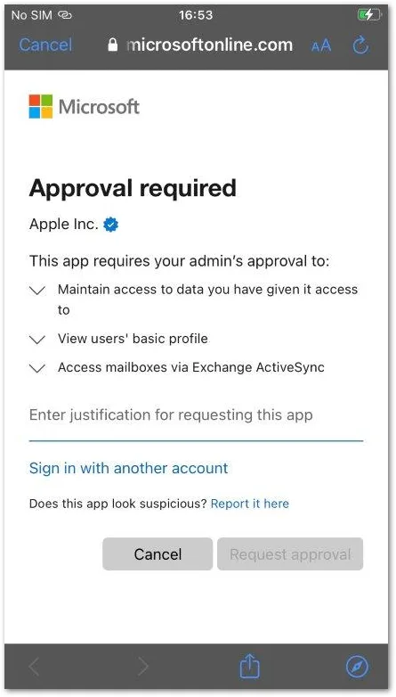 User Approval Prompt