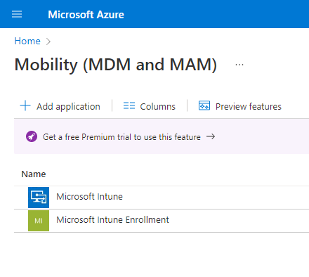 Select Intune