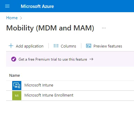 Select Intune