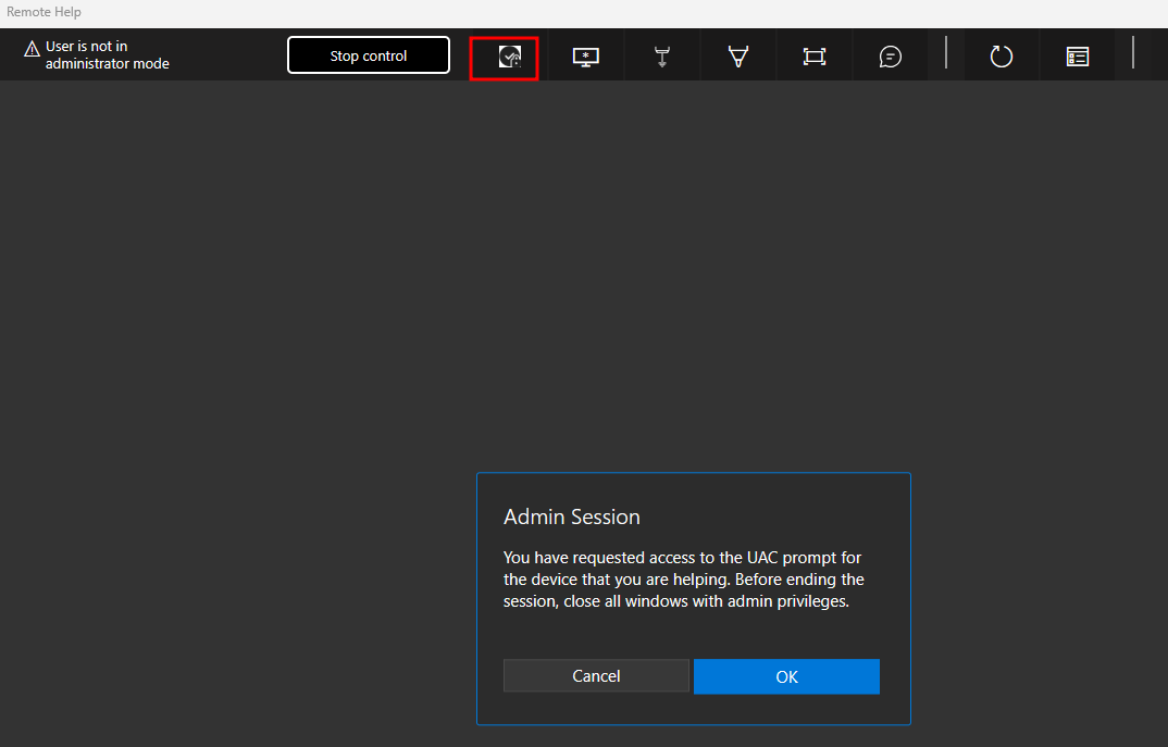 remote help UAC