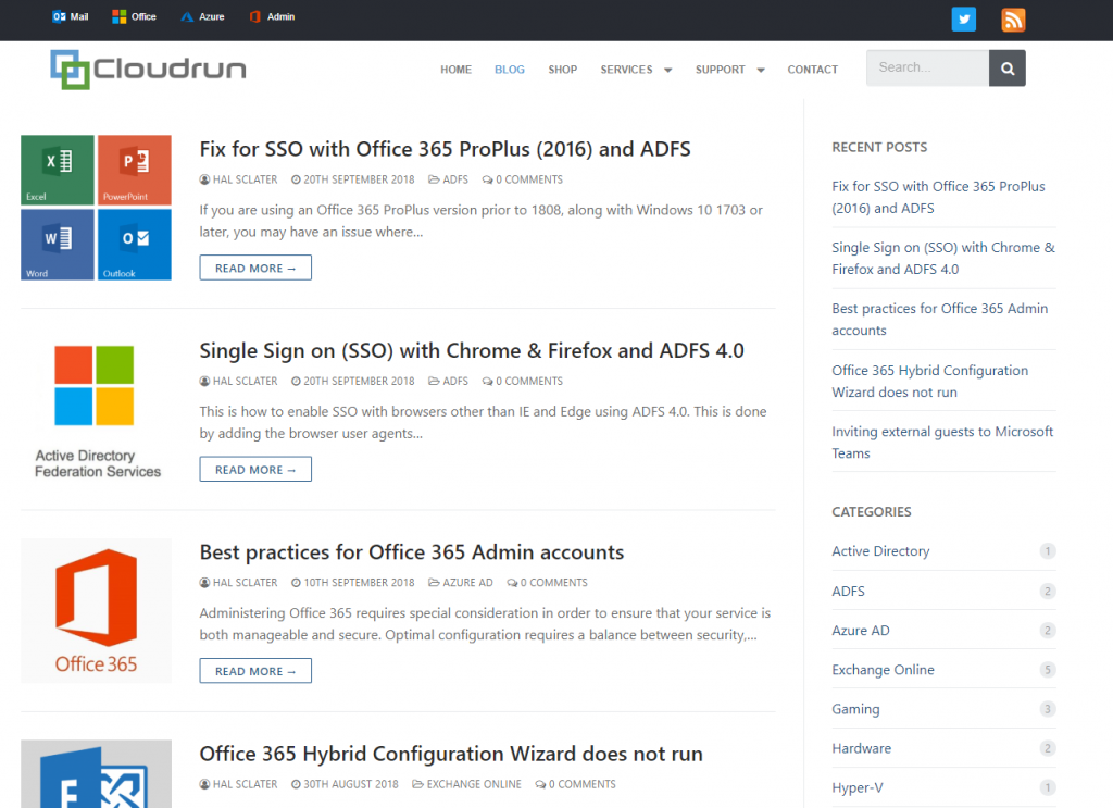 cloudrun website blog screenshot