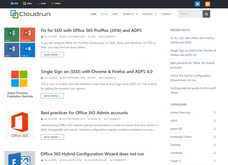 cloudrun website blog screenshot